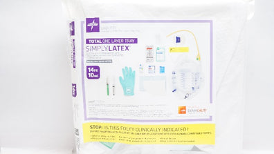 Medline URO170214SQ SimlyLatex Foley Cath. Tray 14Fr x 10mL
